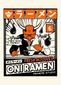 LumiPoster — Oni Ramen Japanese poster