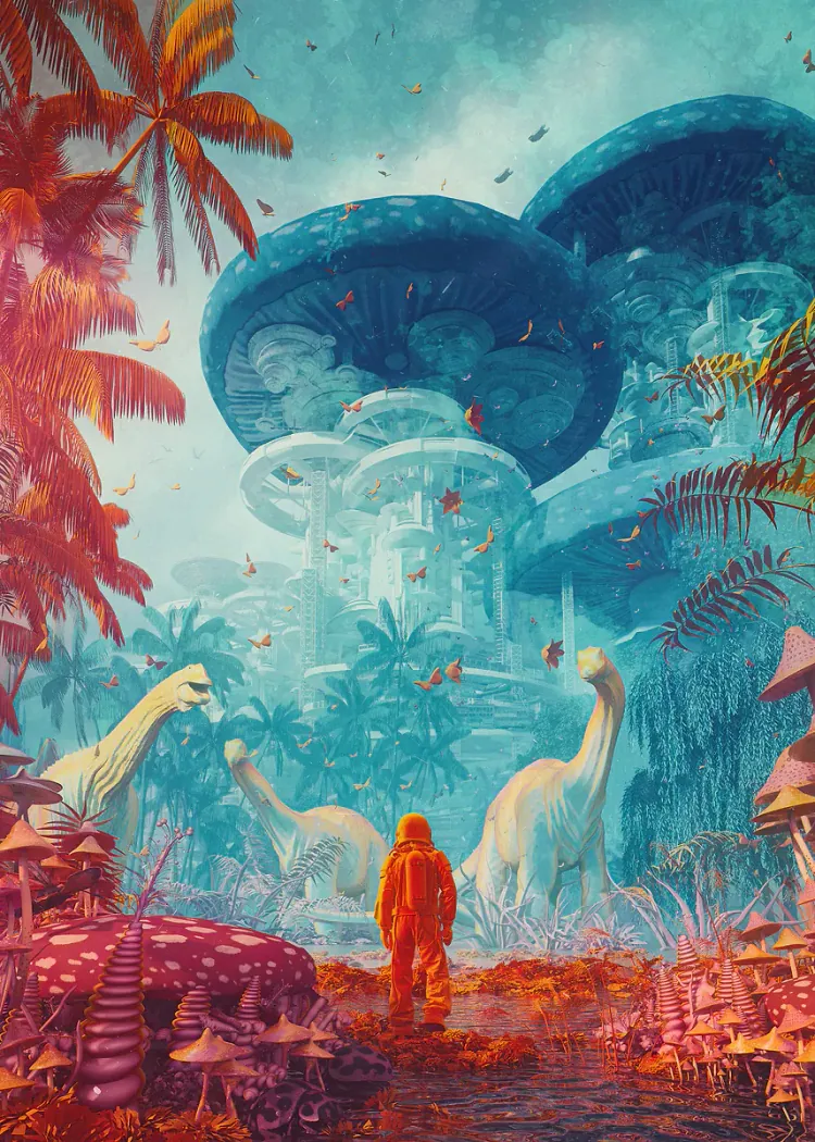 lumi-boards-art-36c3856d4f6632d3 LumiPoster — كوكب الطيور والقباب - الصورة 1