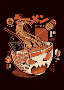 LumiPoster — Orange Ramen Monster