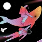 LumiPoster — رواد الفضاء وحلقات الألوان