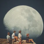 LumiPoster — أصدقاء وقمر قريب