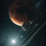 LumiPoster — كوكب أحمر ومذنب
