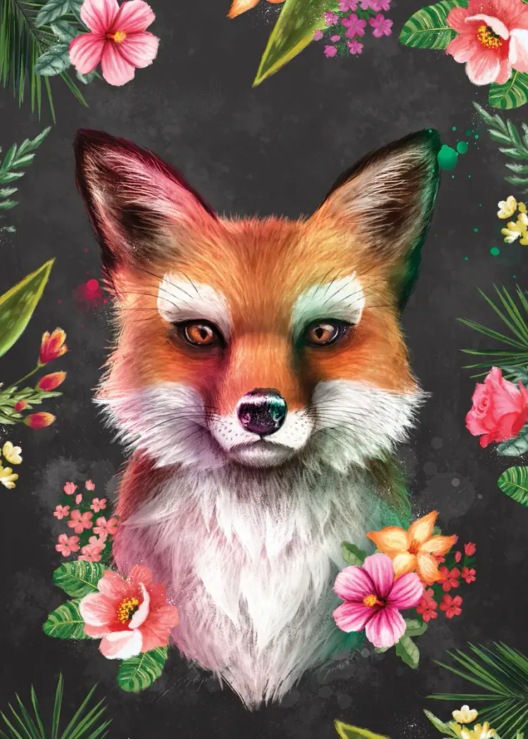 lumi-boards-art-3c57d6ee9ea32275 LumiPoster — ثعلب بين الزهور - الصورة 1