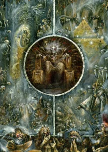 LumiPoster — Skeleton king on a throne