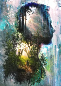 LumiPoster — Portrait deep in the forest