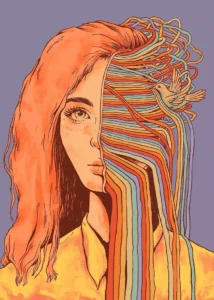 LumiPoster — Colored face and threads