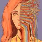 LumiPoster — وجه وخيوط ملونة