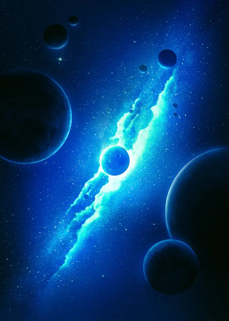 lumi-boards-art-41b4d2ecb93a9eb5-1.webp LumiPoster — Planets and a blue river of stars - Image 1