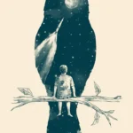 LumiPoster — بومة وسماء كونية