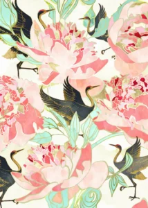 LumiPoster — Flowers and cranes