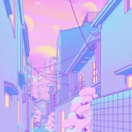 LumiPoster — Pink street and city wires