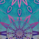 LumiPoster — دوائر هندسية زرقاء وبنفسجية
