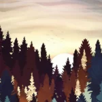 LumiPoster — غابة تحت سماء هادئة