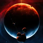 LumiPoster — Red planet and starburst