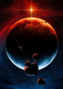LumiPoster — Red planet and starburst
