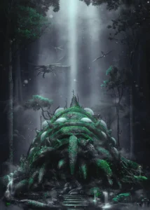 LumiPoster — An island of roots in the forest