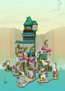 LumiPoster — Dream house over water