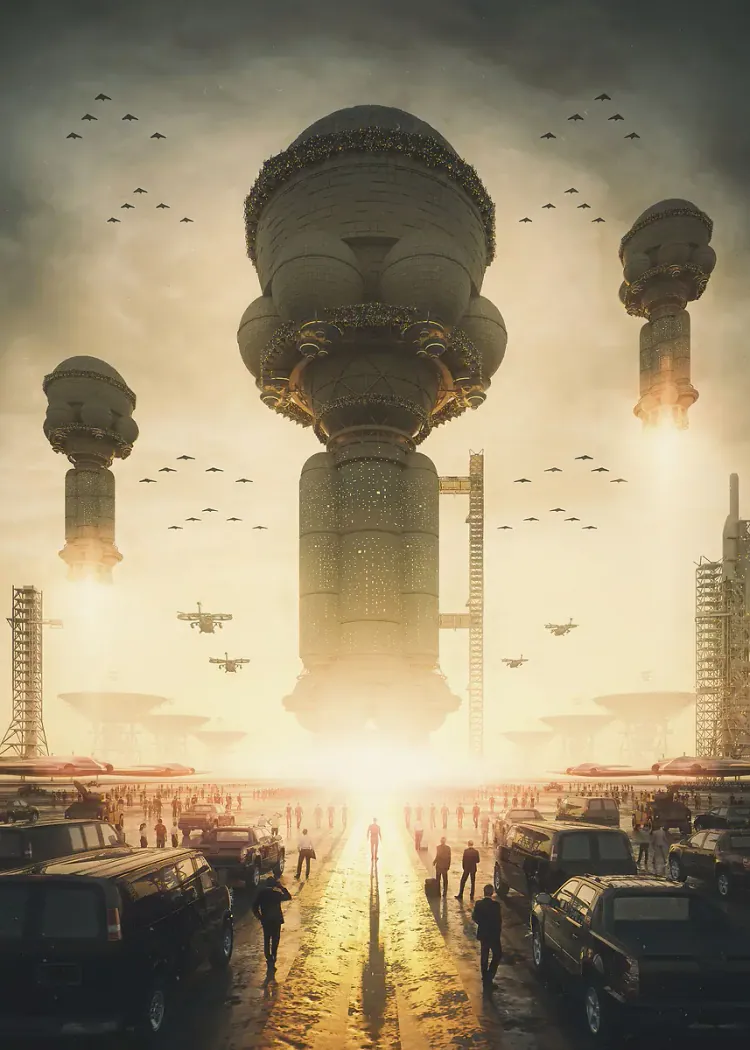 lumi-boards-art-562aeb175e5872d0-1.webp LumiPoster — Floating towers above the city - Image 1