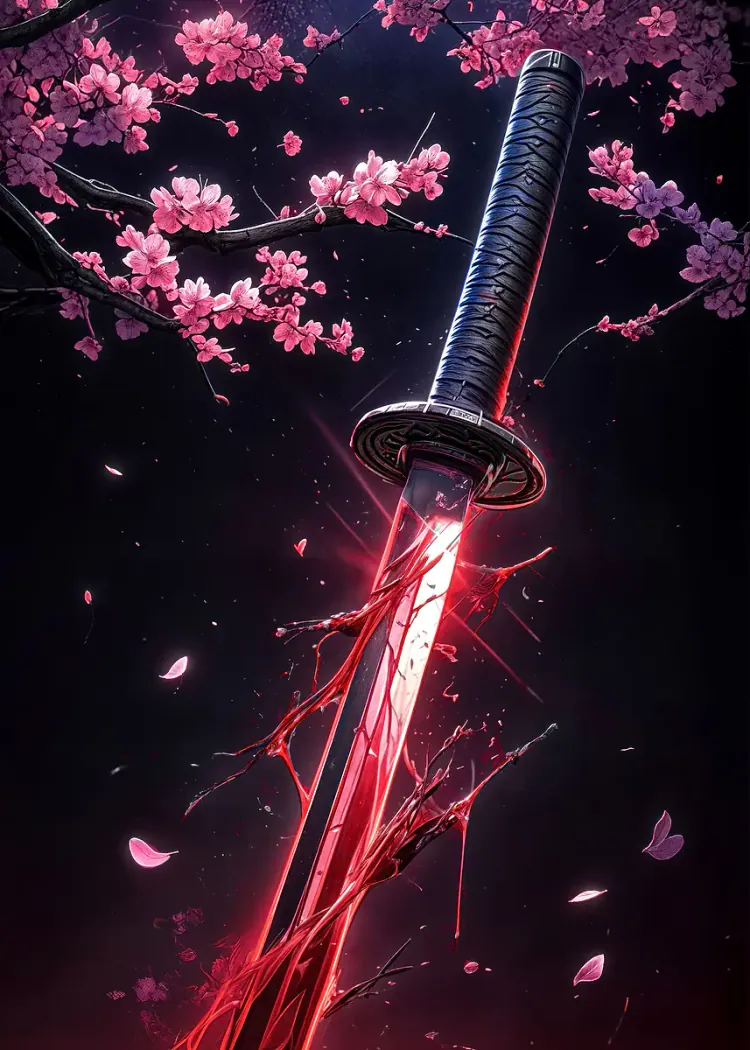 lumi-boards-art-5757c7e69f801b4c LumiPoster — سيف وزهور الكرز - الصورة 1