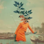 LumiPoster — معطف برتقالي وأغصان
