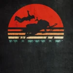 LumiPoster — Snowmobile jump at sunset