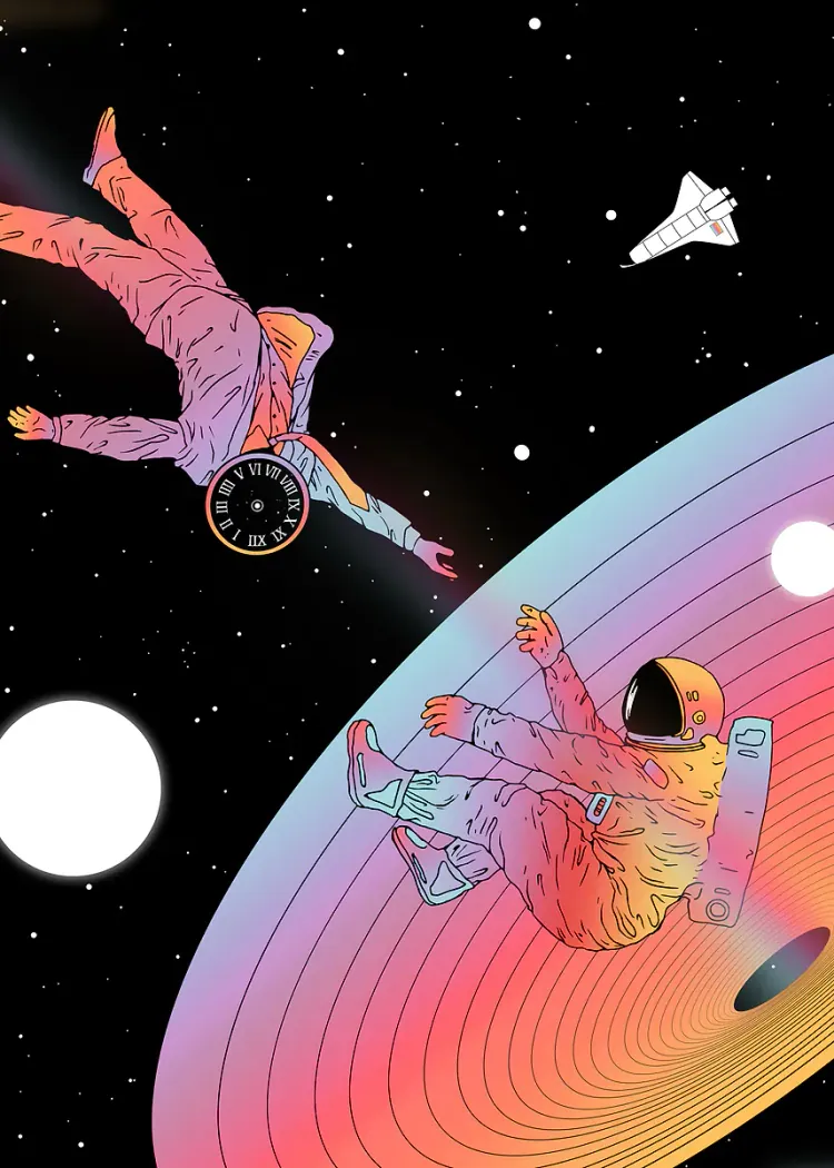 lumi-boards-art-5a4d7da11d71eaf8-1.webp LumiPoster — Astronauts around a colorful planet - Image 1