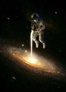 LumiPoster — Astronaut drawing the galaxy