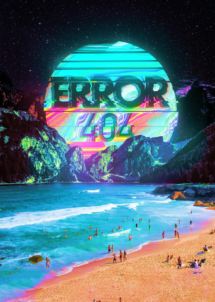 lumi-boards-art-5e548ce58f5d009d LumiPoster — شاطئ رقمي وخطأ 404 - الصورة 1