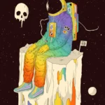 LumiPoster — Astronaut on a melting cube