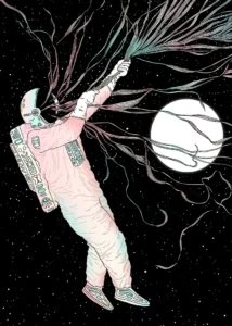 LumiPoster — Astronaut and moon branches