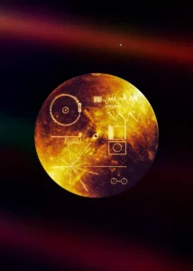 LumiPoster — Golden disk in space
