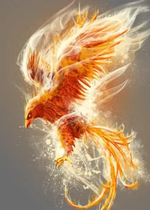 LumiPoster — A phoenix of fire