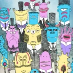 LumiPoster — Fictional characters — colorful crowd