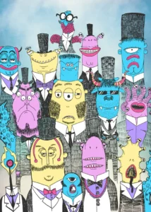 LumiPoster — Fictional characters — colorful crowd