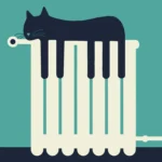 LumiPoster — قطة فوق المدفأة