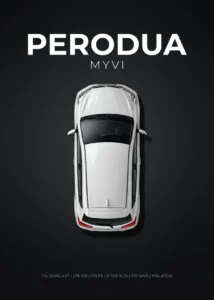 LumiPoster — Perodua Myvi — top view