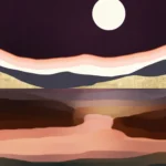 LumiPoster — قمر فوق طبقات الصحراء