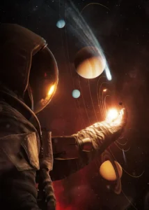 LumiPoster — رائد فضاء يمسك الكون