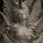 LumiPoster — Statue with stone wings