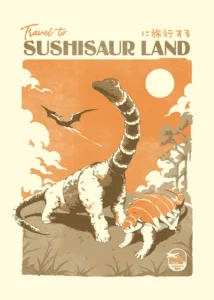 LumiPoster — Land of sushi dinosaurs