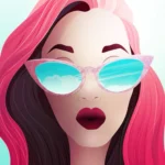 LumiPoster — بورتريه وردي بنظارات ملونة