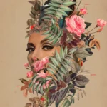 LumiPoster — A face among the flowers