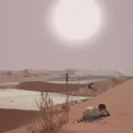 LumiPoster — مسافر في صحراء القمر