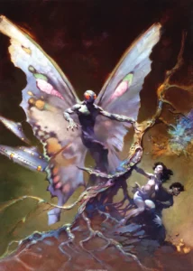LumiPoster — A winged creature in the colors of a butterfly