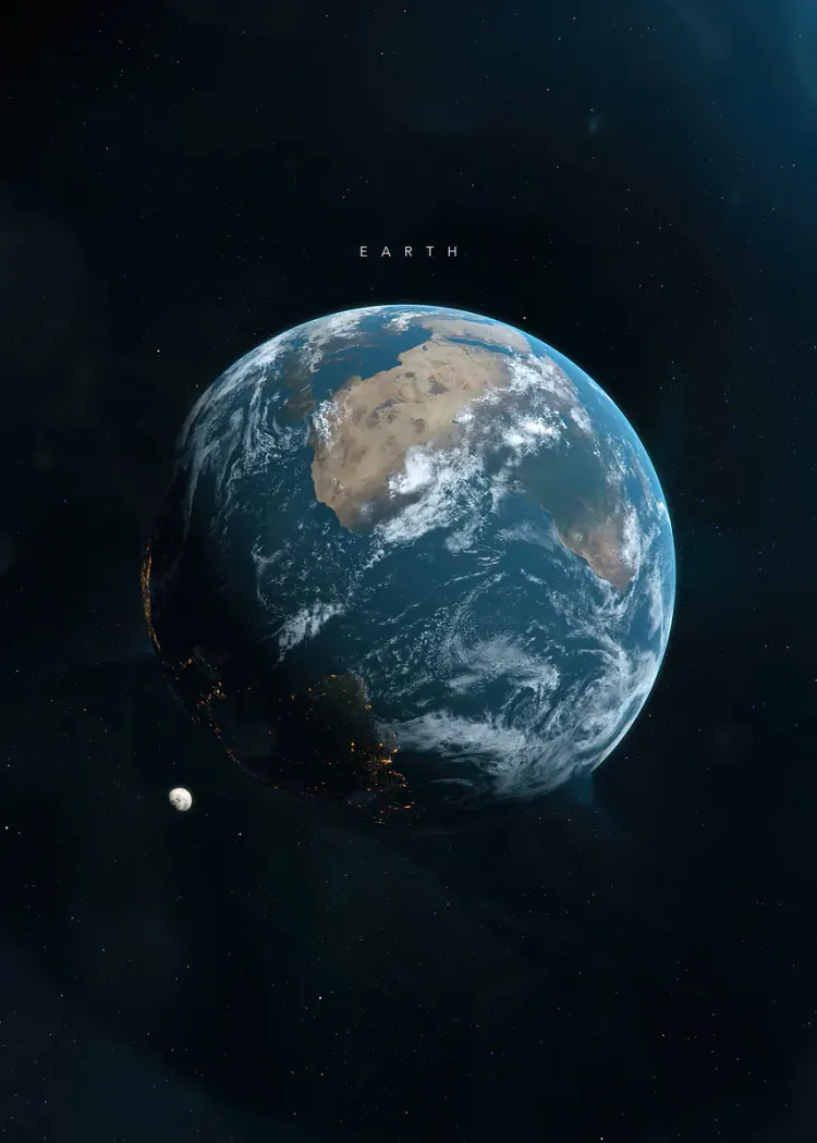 lumi-boards-art-7867e41684327ce6-1.webp LumiPoster — Earth and moon in space - Image 1