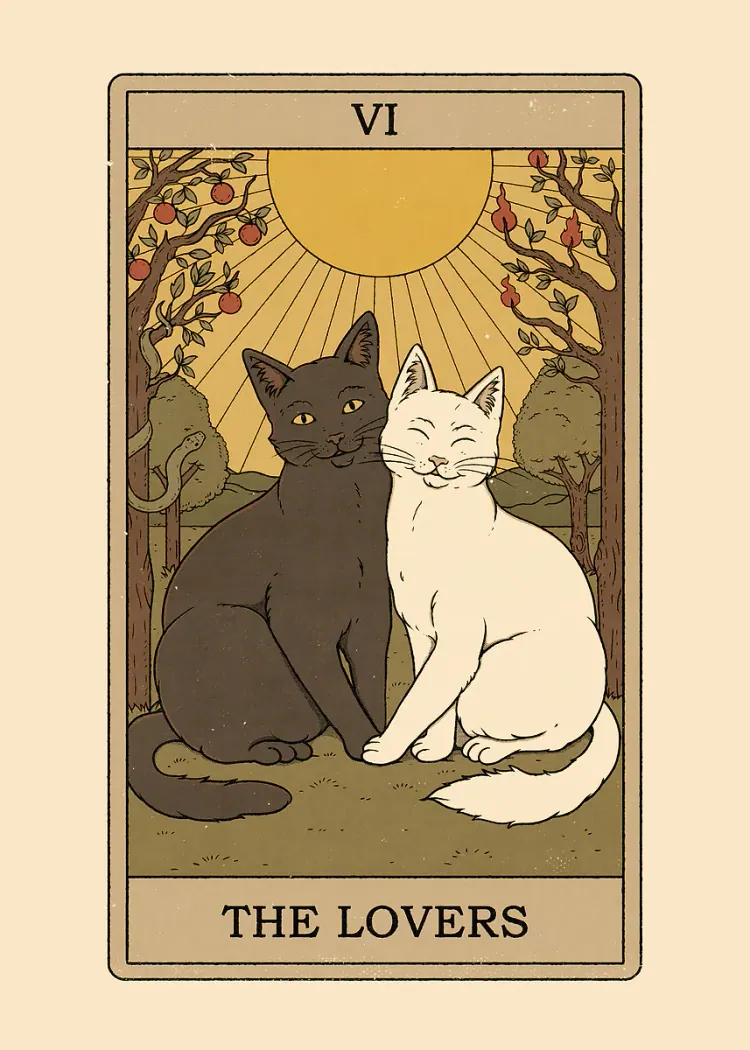 lumi-boards-art-7950c372d5b0a9e3 LumiPoster — قطتان بطاقة العشاق - الصورة 1