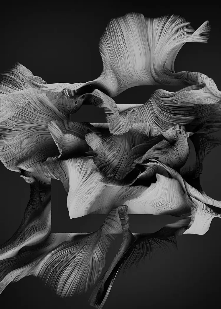 lumi-boards-art-80ccd3de42c34216 LumiPoster — تجريد أمواج فضية - الصورة 1
