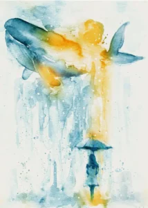 LumiPoster — Whales in watercolor