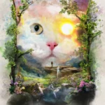 LumiPoster — قطة الشمس وحديقة الخيال
