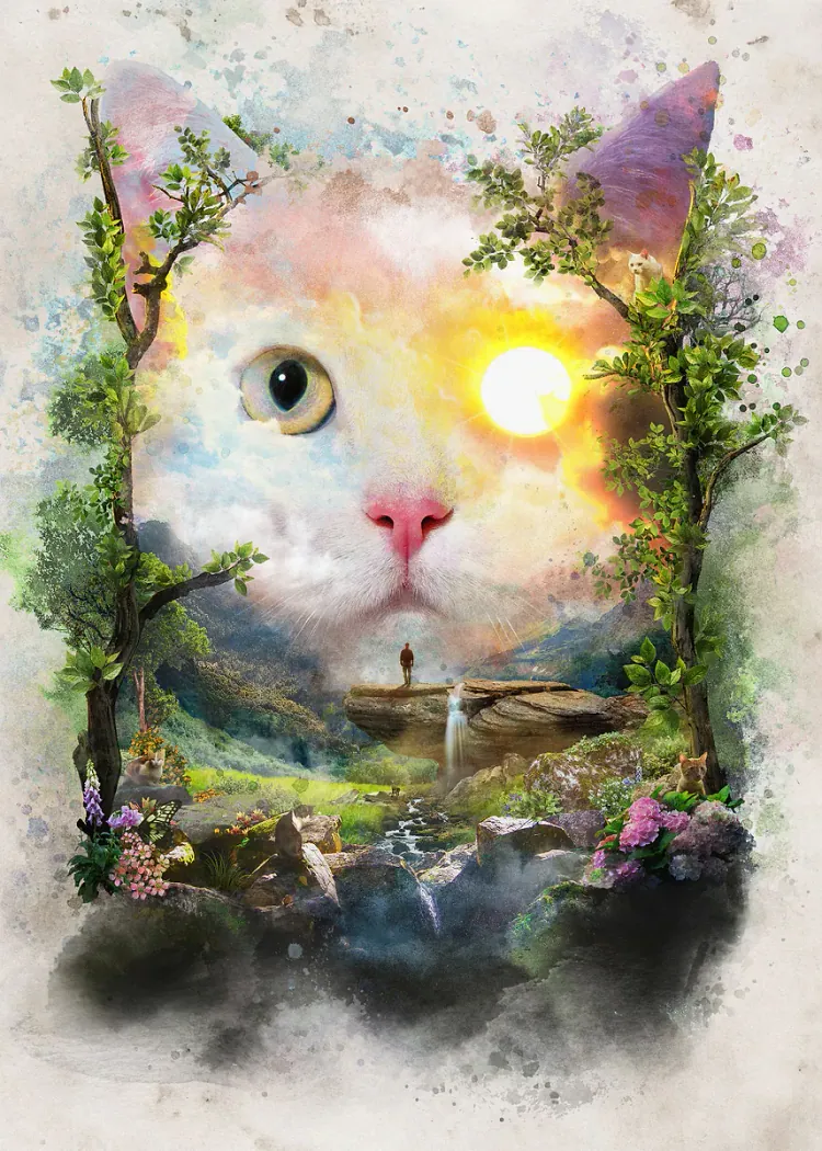 lumi-boards-art-83f5afefc744b026 LumiPoster — قطة الشمس وحديقة الخيال - الصورة 1